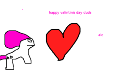 Size: 640x400 | Tagged: safe, artist:anoninchains, rarity, pony, unicorn, g4, 1000 hours in ms paint, female, heart, holiday, mare, missing horn, ms paint, profile, simple background, smiling, solo, valentine's day, white background