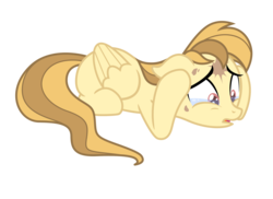 Size: 3050x2226 | Tagged: safe, artist:estories, oc, oc only, oc:alice goldenfeather, pegasus, pony, g4, crying, female, high res, mare, simple background, solo, transparent background, vector