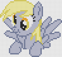 Size: 1024x940 | Tagged: safe, artist:indidolph, derpy hooves, pegasus, pony, g4, female, grid, mare, pixel art, solo, template