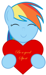 Size: 1761x2863 | Tagged: safe, artist:comfydove, rainbow dash, g4, female, happy, heart, hearts and hooves day, solo