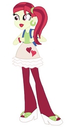 Size: 670x1191 | Tagged: safe, artist:skyfaller3d, rose heart, equestria girls, g4, background human, female, solo