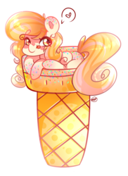 Size: 1564x2146 | Tagged: safe, artist:dashybrony2012, oc, oc only, heart, ice cream cone, solo, tongue out
