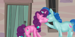 Size: 2000x1000 | Tagged: safe, artist:catz537, party favor, sugar belle, female, kissing, male, partybelle, shipping, straight