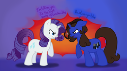 Size: 1280x720 | Tagged: safe, artist:vcm1824, rarity, oc, oc:chrissy, g4