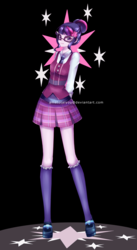 Size: 1100x2010 | Tagged: safe, artist:ametotaiyou, sci-twi, twilight sparkle, equestria girls, g4, my little pony equestria girls: friendship games, clothes, crystal prep academy, crystal prep academy uniform, crystal prep shadowbolts, cutie mark background, female, glasses, looking at you, school uniform, solo