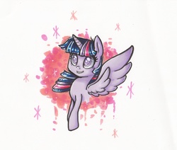 Size: 2201x1865 | Tagged: safe, artist:pumpkinkikile, twilight sparkle, alicorn, pony, g4, female, mare, solo, traditional art, twilight sparkle (alicorn)