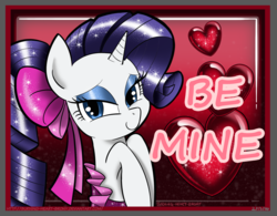 Size: 1771x1382 | Tagged: safe, artist:burning-heart-brony, rarity, pony, unicorn, g4, female, mare, solo, valentine's day