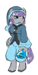 Size: 540x1073 | Tagged: safe, artist:brownie-bytes, maud pie, earth pony, anthro, g4, clothes, crossover, female, final fantasy, geomancer, solo