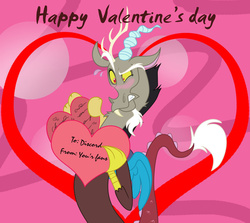 Size: 900x802 | Tagged: safe, artist:icelion87, discord, g4, hearts and hooves day, male, solo, valentine's day