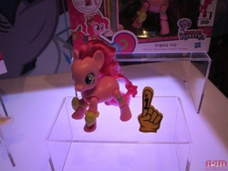 Size: 1280x960 | Tagged: safe, pinkie pie, g4, cheerleader, doll, female, foam finger, irl, photo, pom pom, toy