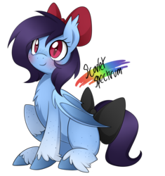 Size: 2986x3176 | Tagged: safe, artist:scarlet-spectrum, oc, oc only, oc:ruby obscurity, bat pony, pony, bow, female, hair bow, high res, mare, simple background, solo, tail bow, transparent background