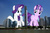 Size: 2250x1500 | Tagged: safe, artist:illumnious, artist:reginault, artist:theotterpony, rarity, starlight glimmer, pony, g4, china, city, duo, giant pony, giant starlight glimmer, giantess, guangzhou, irl, macro, mega rarity, photo, ponies in real life, s5 starlight, story included, vector