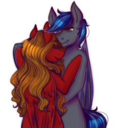 Size: 900x1000 | Tagged: safe, artist:melodybell, oc, oc only, oc:blaze saber, oc:rook, bat pony, pegasus, pony, blue mane, dancing, female, green eyes, male, no source available, oc x oc, romantic, shipping, straight, wings