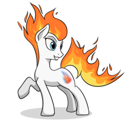Size: 800x800 | Tagged: safe, artist:marmorexx, oc, oc only, oc:flame catcher, mane of fire, solo