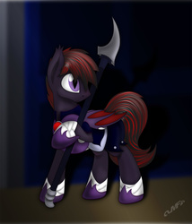 Size: 1286x1500 | Tagged: safe, artist:miniferu, oc, oc only, bat pony, pony, commission, royal guard, solo