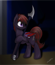 Size: 1286x1500 | Tagged: safe, artist:miniferu, oc, oc only, bat pony, pony, commission, royal guard, solo