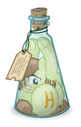 Size: 4304x6704 | Tagged: safe, artist:icaron, oc, oc only, oc:saga, pony, absurd resolution, blushing, bottle, butt, cartoon physics, contortion, featureless crotch, flexible, frontbend, objectification, plot, pony in a bottle, show accurate, simple background, solo, squished, stuck, transparent background, trapped, underhoof