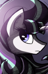 Size: 3300x5100 | Tagged: safe, artist:flamevulture17, starlight glimmer, pony, unicorn, g4, bust, female, looking back, mare, portrait, profile, solo