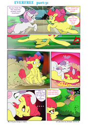 Size: 6197x8760 | Tagged: safe, artist:jeremy3, apple bloom, scootaloo, sweetie belle, earth pony, pony, comic:everfree, g4, absurd resolution, comic, cutie mark crusaders