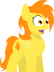 Size: 3256x4293 | Tagged: safe, artist:captainhoers, spitfire, pegasus, pony, g4, cutie mark, female, lineless, mare, open mouth, simple background, solo, transparent background, vector, wings