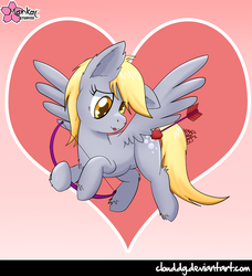 Size: 821x900 | Tagged: safe, artist:clouddg, derpy hooves, pegasus, pony, g4, female, mare, solo, valentine's day