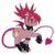 Size: 2900x2900 | Tagged: safe, artist:shark-sheep, bat pony, pony, disgaea, etna, high res, ponified, simple background, solo, transparent background