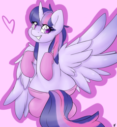 Size: 1180x1280 | Tagged: source needed, safe, artist:girorogirl, twilight sparkle, alicorn, pony, g4, clothes, female, grin, mare, socks, solo, twilight sparkle (alicorn)