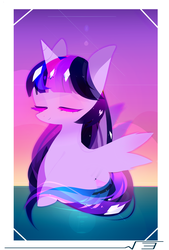 Size: 2000x2960 | Tagged: safe, artist:rootthree, twilight sparkle, alicorn, pony, g4, female, high res, mare, postcard, solo, twilight sparkle (alicorn)