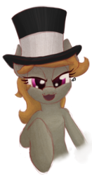 Size: 519x987 | Tagged: safe, artist:elppa, oc, oc only, hat, simple background, solo, top hat, transparent background