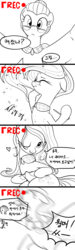 Size: 1080x3600 | Tagged: safe, artist:gashiboka, cloudy quartz, marble pie, g4, camera, camera shot, comic, comic strip, dialogue, eyes closed, floppy ears, heart, korean, looking at you, loose hair, monochrome, one eye closed, open mouth, recording, smiling, sparkles, stupid sexy cloudy quartz, translated in the comments, wink