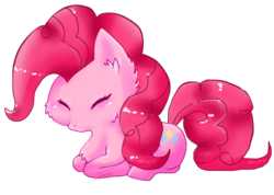 Size: 2352x1674 | Tagged: safe, artist:teranen, pinkie pie, g4, cute, diapinkes, eyes closed, female, prone, simple background, sleeping, solo, transparent background