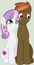 Size: 441x839 | Tagged: safe, artist:e-m-rainstom, button mash, sweetie belle, g4, base used, blushing, cutie mark, female, male, ship:sweetiemash, shipping, straight, the cmc's cutie marks, valentine's day