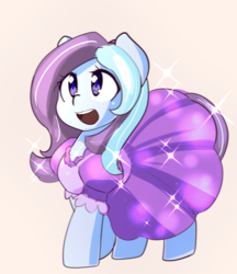 Size: 690x800 | Tagged: safe, artist:acharmingpony, oc, oc only, clothes, dress, solo, sparkles