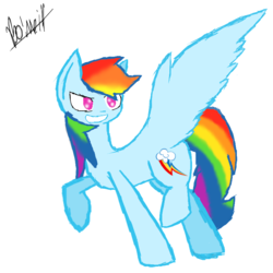 Size: 800x800 | Tagged: safe, artist:breezy-raindrop, rainbow dash, g4, female, solo