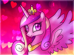 Size: 800x600 | Tagged: safe, artist:not-ordinary-pony, princess cadance, g4, female, portrait, solo, spread wings