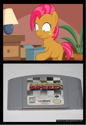 Size: 1160x1678 | Tagged: safe, babs seed, g4, bad gift meme, california speed, exploitable meme, meme, nintendo 64