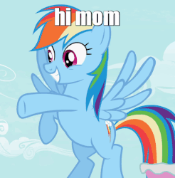Size: 501x510 | Tagged: safe, edit, edited screencap, screencap, rainbow dash, g4, the mysterious mare do well, animated, caption, cute, dashabetes, female, flying, meme, text