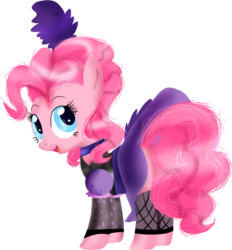 Size: 1298x1400 | Tagged: safe, artist:pinkiepie6680, pinkie pie, earth pony, pony, g4, clothes, dress, female, looking at you, mare, saloon dress, saloon pinkie, solo