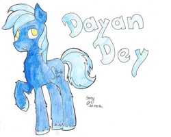 Size: 2716x2168 | Tagged: safe, artist:teluvk, oc, oc only, oc:dayandey, earth pony, pony, blue, drawing, high res, math, solo
