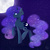 Size: 1000x1000 | Tagged: safe, artist:pastelrubies, princess luna, g4, blushing, female, moon, night, solo, stars, wingless