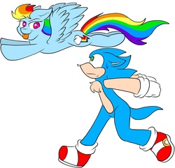 Size: 1594x1536 | Tagged: safe, artist:sparkle-the-cat-13, rainbow dash, g4, crossover, male, sonic the hedgehog, sonic the hedgehog (series)
