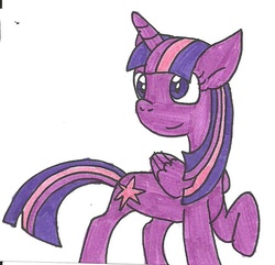 Size: 645x623 | Tagged: safe, artist:cmara, twilight sparkle, alicorn, pony, g4, female, mare, solo, traditional art, twilight sparkle (alicorn)