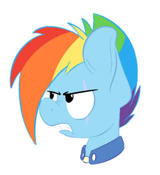 Size: 490x534 | Tagged: safe, artist:maxwolf25, rainbow dash, g4, alternate timeline, angry, apocalypse dash, crystal war timeline, female, scar, solo