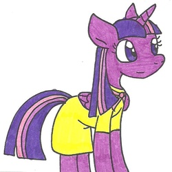 Size: 612x612 | Tagged: safe, artist:cmara, twilight sparkle, alicorn, pony, g4, clothes, dress, female, mare, solo, traditional art, twilight sparkle (alicorn)