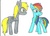 Size: 943x672 | Tagged: safe, artist:cmara, derpy hooves, rainbow dash, pegasus, pony, g4, female, mare, traditional art