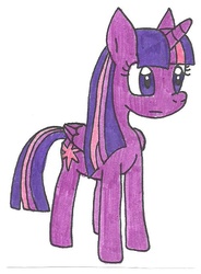 Size: 502x683 | Tagged: safe, artist:cmara, twilight sparkle, alicorn, pony, g4, female, mare, solo, traditional art, twilight sparkle (alicorn)