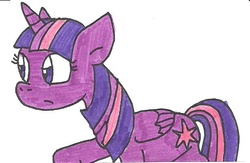 Size: 618x402 | Tagged: safe, artist:cmara, twilight sparkle, alicorn, pony, g4, female, mare, solo, traditional art, twilight sparkle (alicorn)