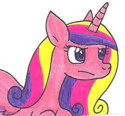 Size: 502x463 | Tagged: safe, artist:cmara, princess cadance, g4, female, solo, traditional art