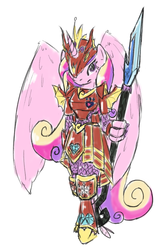 Size: 540x817 | Tagged: safe, artist:brownie-bytes, princess cadance, g4, armor, crossover, dragoon, female, final fantasy, solo, spear, weapon