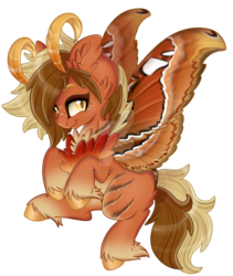 Size: 1024x1215 | Tagged: safe, artist:pvrii, oc, oc only, oc:atlas, mothpony, original species, simple background, solo, transparent background, watermark